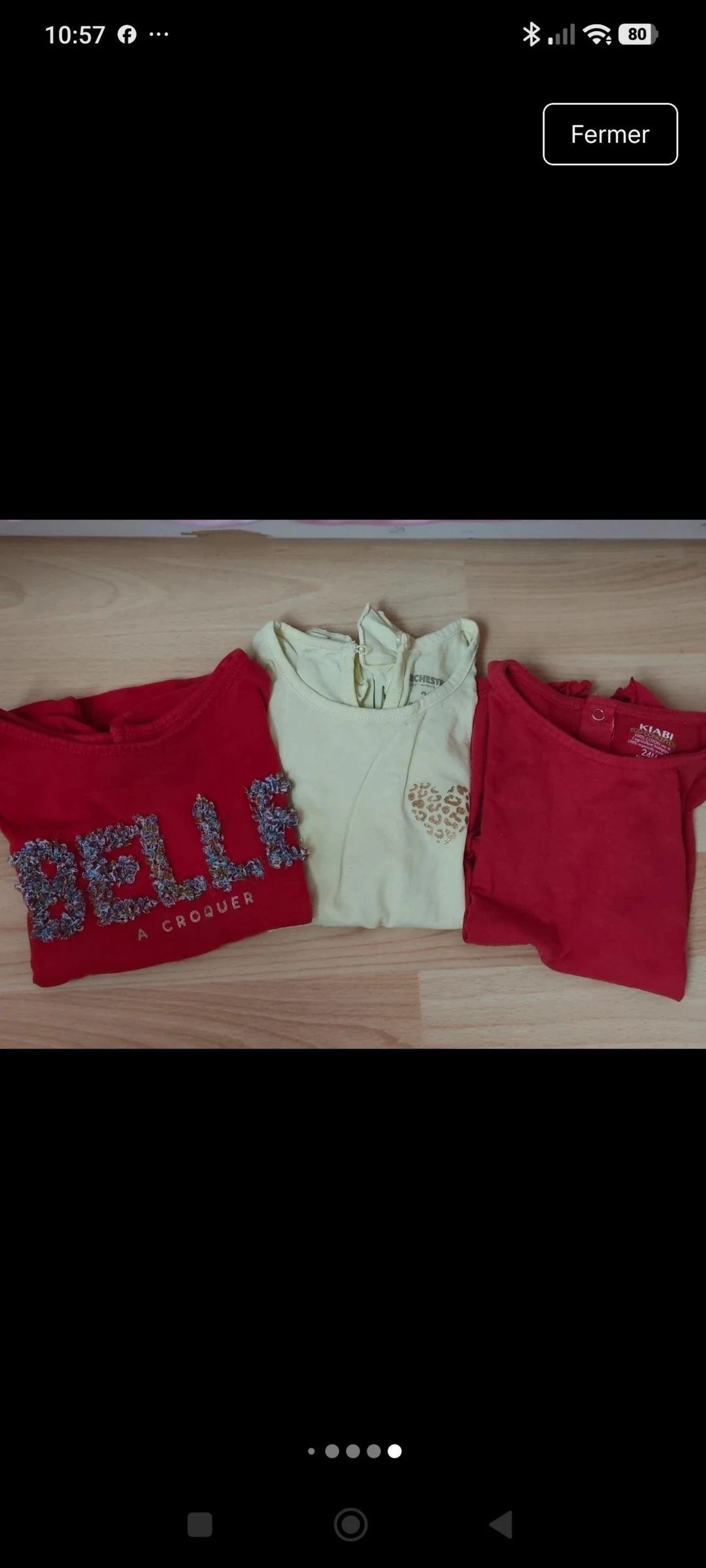 Lot 3 t shirt manches courtes 24 mois 